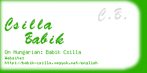 csilla babik business card